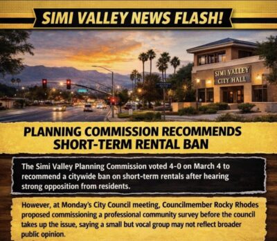 Simi Valley Planning Commission Votes to Recommend Short-Term Rental Bans